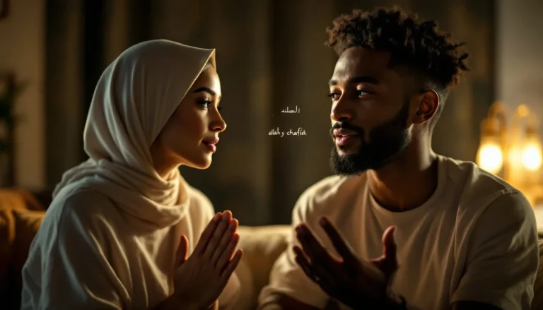 Deux personnes engagées dans une conversation empreinte de bienveillance, échangeant des sourires et des gestes amicaux.