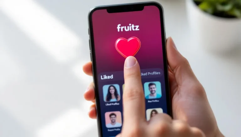 Application Fruitz illustrant le concept de l'amour facilité par un simple clic.